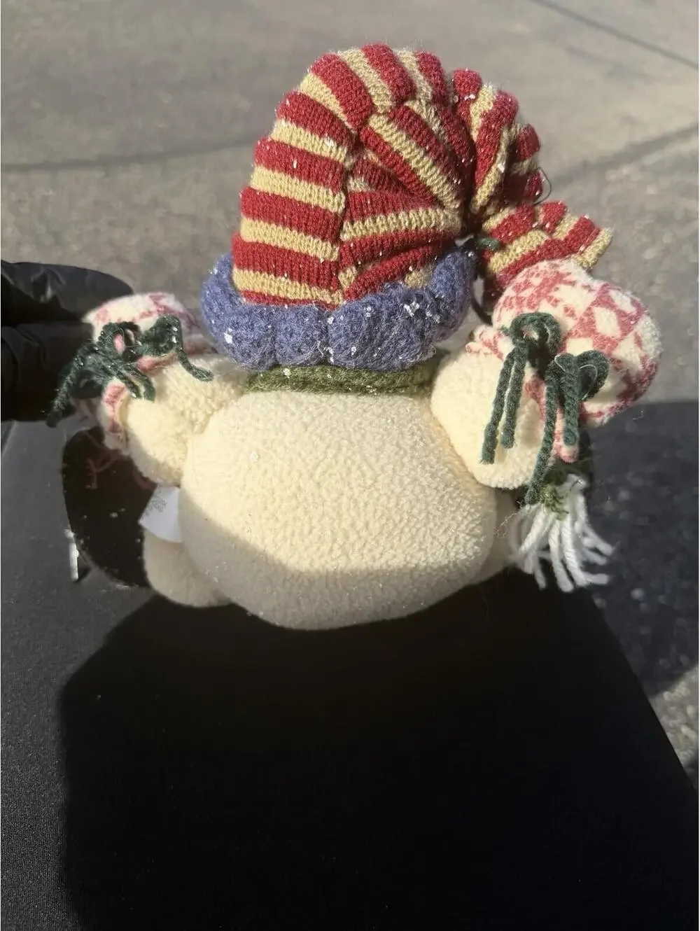 Vintage Plush Snowman Christmas Winter Holiday Decor Stuffed Toy 9” Tall